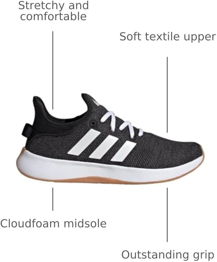 Amazon.com | adidas Women's Cloudfoam Pure Sneaker, Black